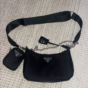 Prada Black Nylon Crossbody Bag